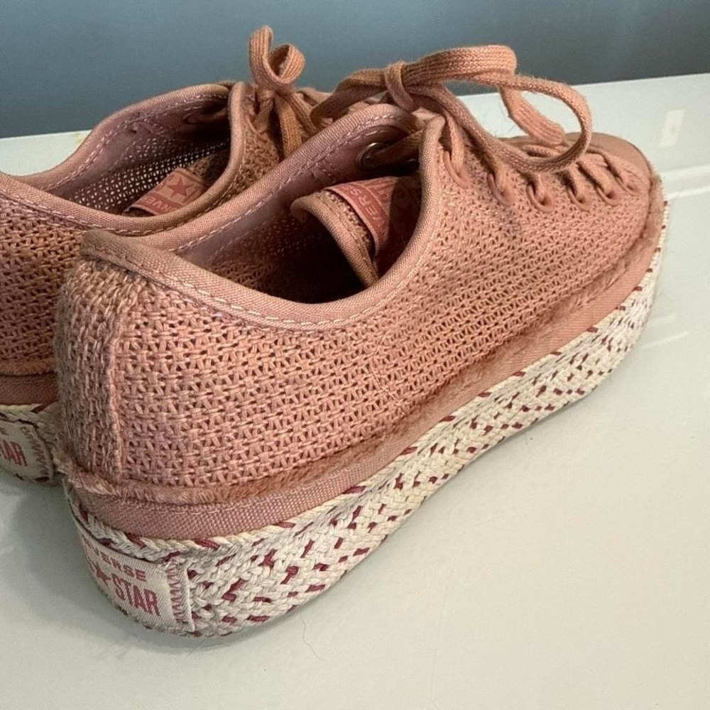 Converse All Star Platform Espadrille Sneakers Women's 10 Blush‎ Pink